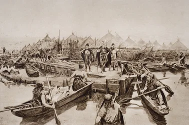 Inghilterra, duemila anni fa, illustrazione da 