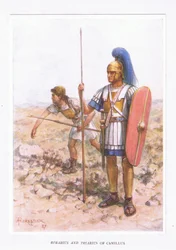 Rorario e Triario a Camillo, illustrazione da Il Soldato Romano, 1928