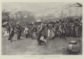 La questione della frontiera Lagos-Dahomey, una danza nativa nel distretto conteso dell