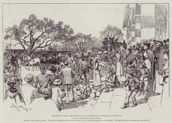 La Regina a Cimiez, Visita di Sua Maestà alla Fete des Congourdons, o Fiera delle Zucche