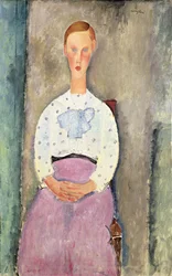 Ragazza con camicetta a pois, 1919
