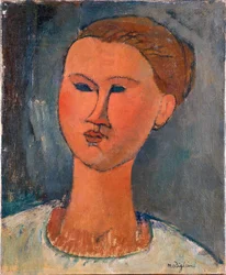 Testa di una giovane donna