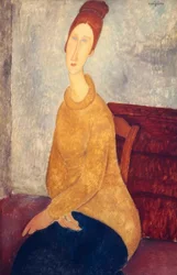 Jeanne Hébuterne con maglione giallo