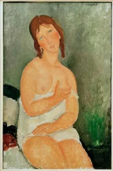 Giovane donna seduta