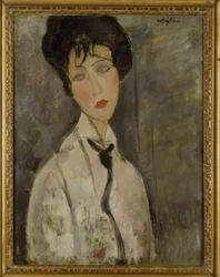 La donna con la cravatta nera