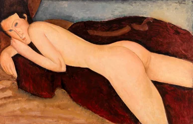 Nudo reclinato di schiena