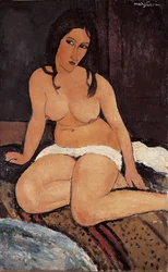 Nudo seduto, 1917