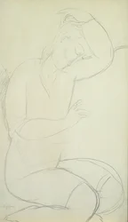 Donna addormentata (matita su carta)