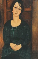 Donna in un vestito scozzese, 1916