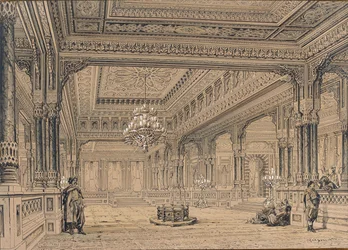 Interno del Palazzo Ciragan a Istanbul, 1872