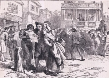 I bostoniani leggono lo Stamp Act