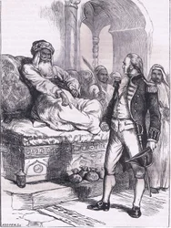 Capitano Bainbridge e il Dey di Algeri, illustrazione da Cassells History of the United States pubblicata da Cassell, Petter & Galpin, c.1900
