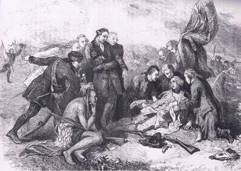 Morte di Wolfe, illustrazione da Cassells History of the United States pubblicata da Cassell, Petter & Galpin, c.1900 (litografia)