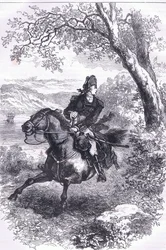 Fuga di Benedict Arnold, illustrazione da Cassells History of the United States pubblicata da Cassell, Petter & Galpin, c.1900