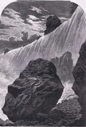 Cascate del Niagara, illustrazione da Cassells History of the United States pubblicata da Cassell, Petter & Galpin, c.1900 (litografia)