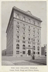 Philadelphia: Tempio degli Odd Fellows, Angolo North Broad e Cherry Streets