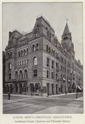 Philadelphia: Associazione Cristiana dei Giovani, Angolo Sud-Est Chestnut e Fifteenth Streets