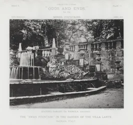 La "Fontana dei Cigni," nel Giardino della Villa Lante, Bagnaia, Italia