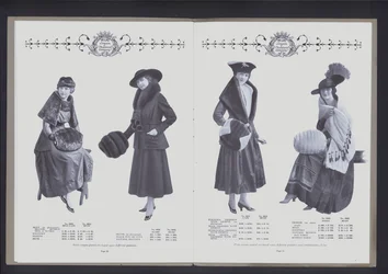 Doppia pagina da Il Teatro della Moda di Pelliccia