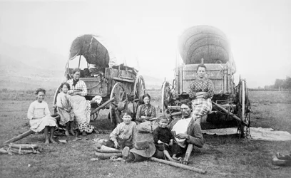 Famiglia di pionieri americani, c.1870