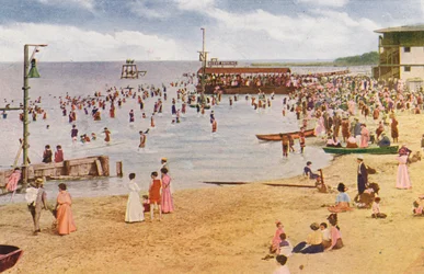 Chicago: Spiaggia Wilson Avenue, North Shore (foto a colori)
