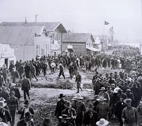 Dawson City durante la corsa all
