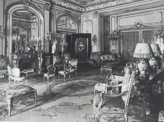 Salotto nella casa della famiglia Astor, Fifth Avenue, New York