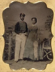 Pompiere e sposa, c.1860