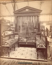 Esposizione della Kuffel & Esser, Main Building, Centennial International Exhibition, Philadelphia, 1876
