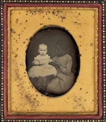 Ritratto di bambino e giovane donna, 1850 ca. 1850 (foto)