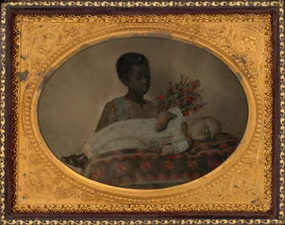 Ritratto di ragazza e bambino post mortem, c. 1860 (foto)