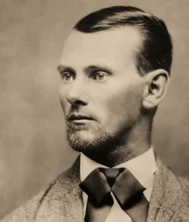 Ritratto del fuorilegge Jesse James (1847-1882)
