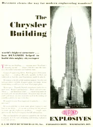 Pubblicità con il Chrysler Building, dalla rivista DuPont, maggio 1930