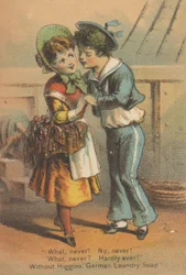 Pubblicità per il sapone da bucato tedesco di Higgins, c.1880