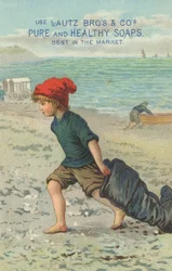 Pubblicità per i saponi puri e sani della Lautz Bros & Co., c.1880