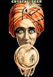 Poster americano per lo spettacolo Crystal Seer (che legge la sfera di cristallo) inizio XX secolo