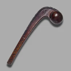 Clava con testa a sfera (legno e ottone)