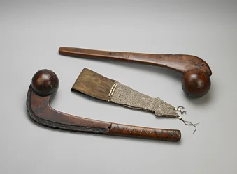 Clubs Tomahawk con testa a sfera (legno e ottone)