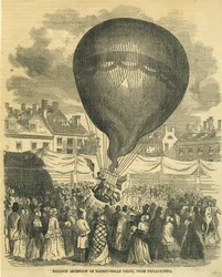 Ascensione del Pallone di Mademoiselle Delon, da Filadelfia