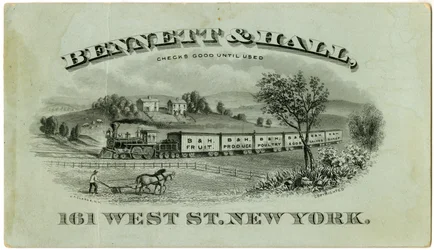 Bennett & Hall cartolina commerciale [recto], 1882