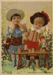 Ragazzi che costruiscono torte di fango