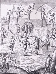 Capitano Smith catturato dagli indiani, illustrazione da Cassell