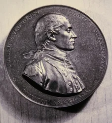 Medaglia commemorativa di John Paul Jones, da un ritratto di Jean-Antoine Houdon
