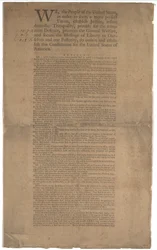 Costituzione, prima stampa, stampata da Dunlap & Claypoole, 17-19 settembre 1787