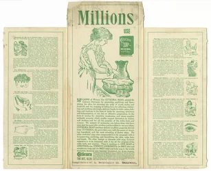 Sapone Cuticura [carta commerciale piegata o scatola verso]