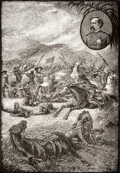 Morte del generale George Armstrong Custer e dei soldati della 7a cavalleria nella battaglia di Little Big Horn, 25 giugno 1876
