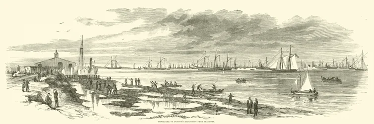 Partenza della spedizione di Dupont da Beaufort, gennaio 1863