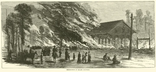 Distruzione della stazione di Millen, novembre 1864