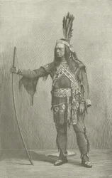 Edwin Forrest, attore americano, come Metamora