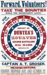 Arruolati negli Zuavi di Duryea, Secondo Battaglione, 19° Distretto, Brooklyn, c.1861
